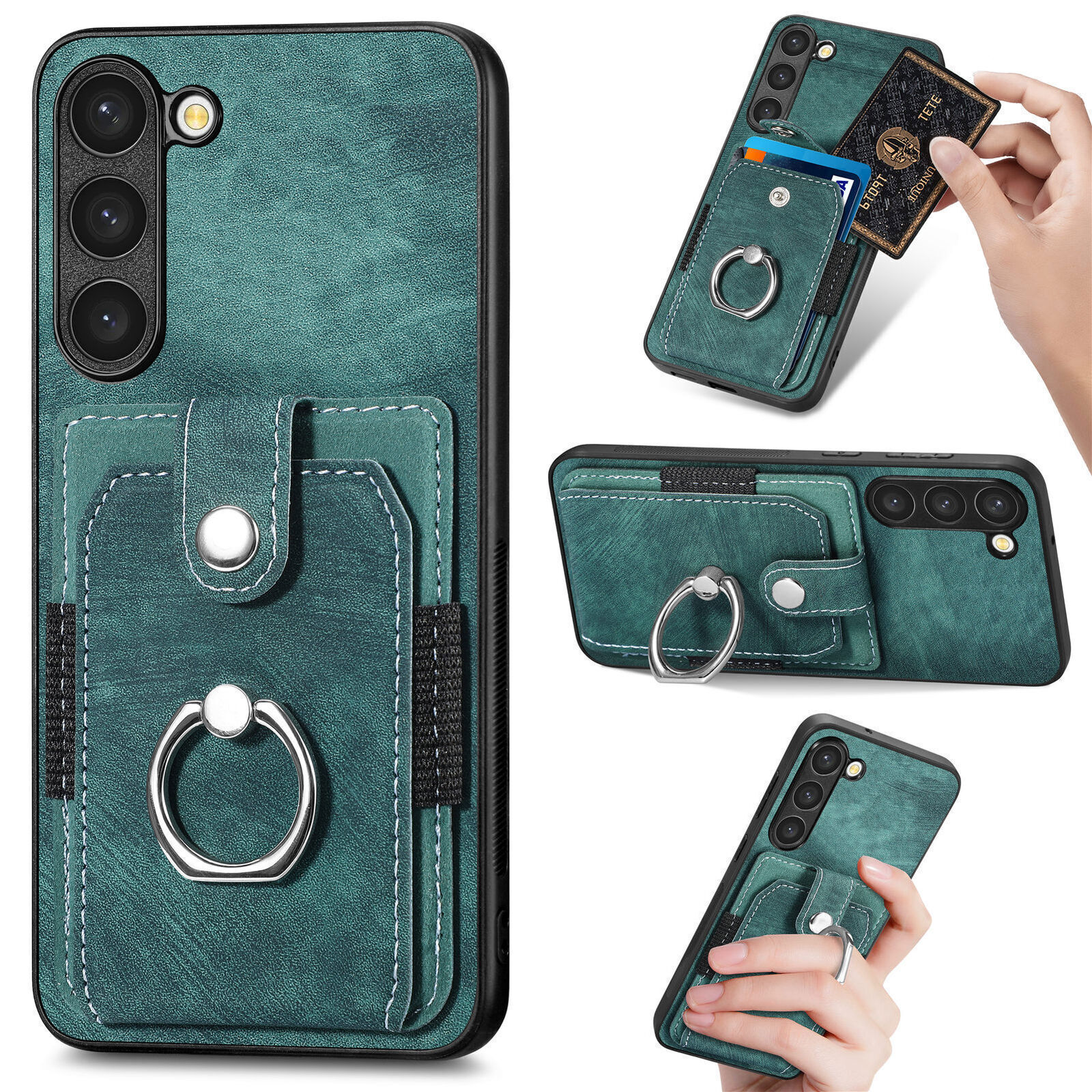 Leather Silcon back Case For OnePlus CE 3 Green