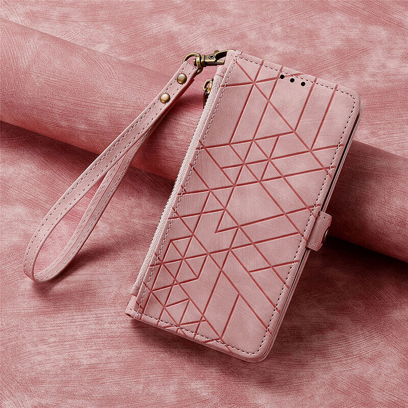 Leather Wallet Flip Case For Nokia C32 G22 Pink