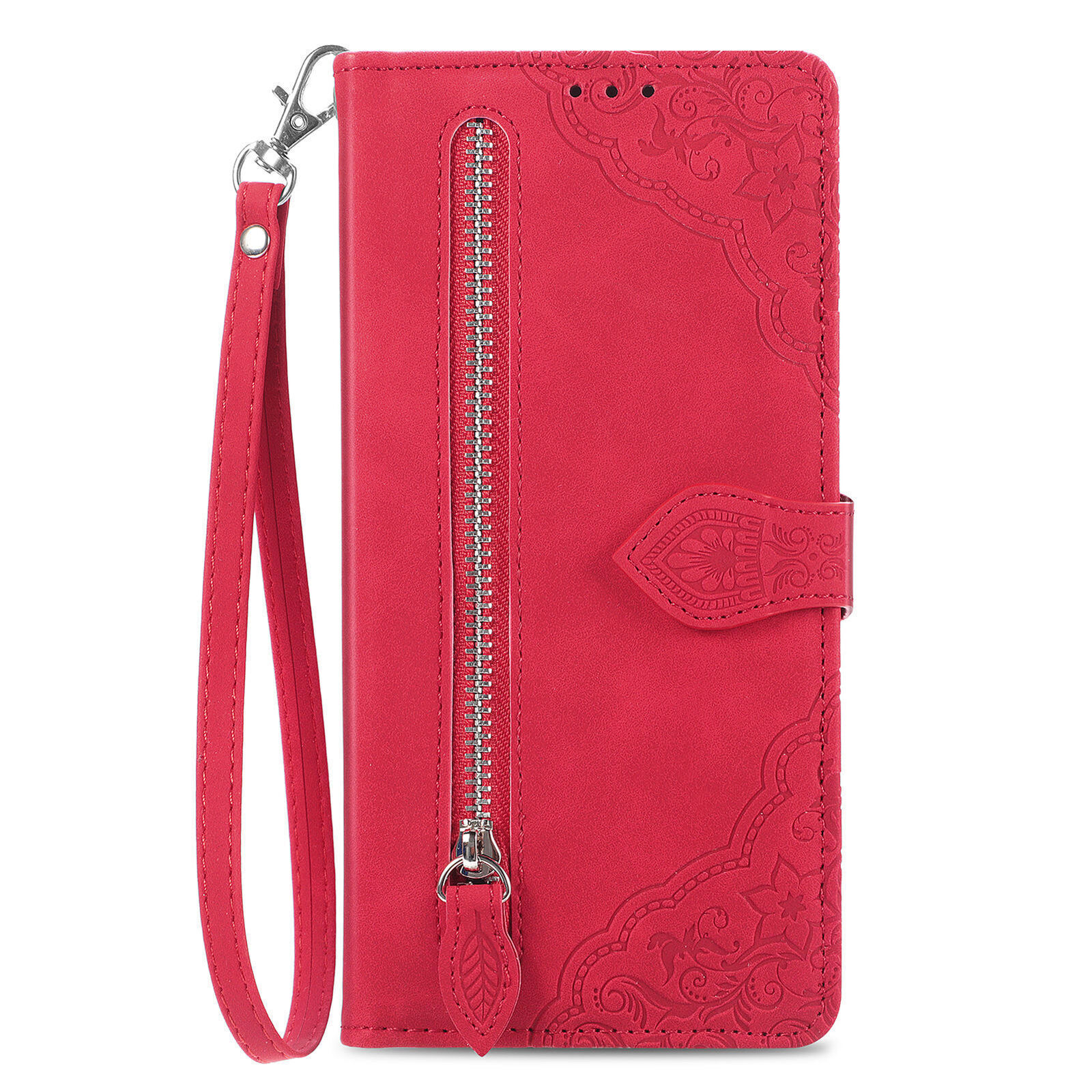 Leather Wallet Flip back Case Fr Oneplus Nord CE 3 Lite Red