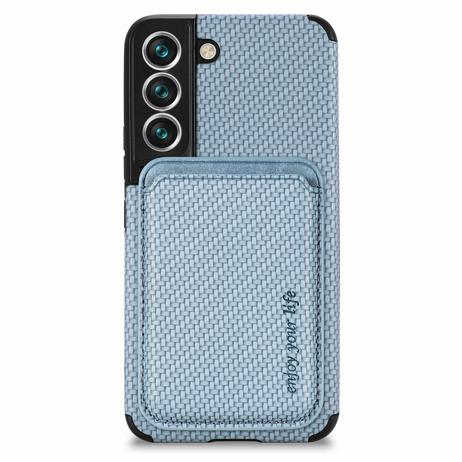 Magnetic wallet Leather Flip back Case For Samsung Galaxy M14 Blue