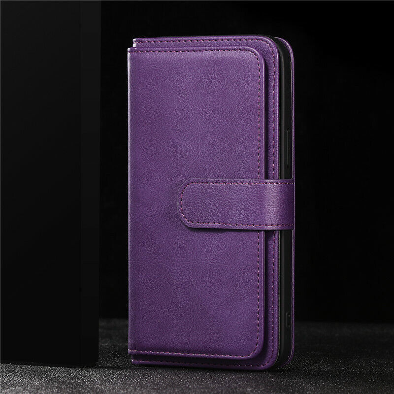 New Case For OnePlus Nord CE3 Lite Luxury Wallet Flip Leather Cover Purple