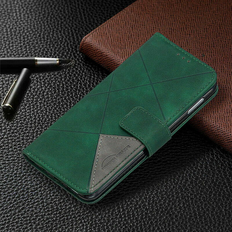 Nokia C22 C32 G22 Leather Flip Wallet Case Cover Green