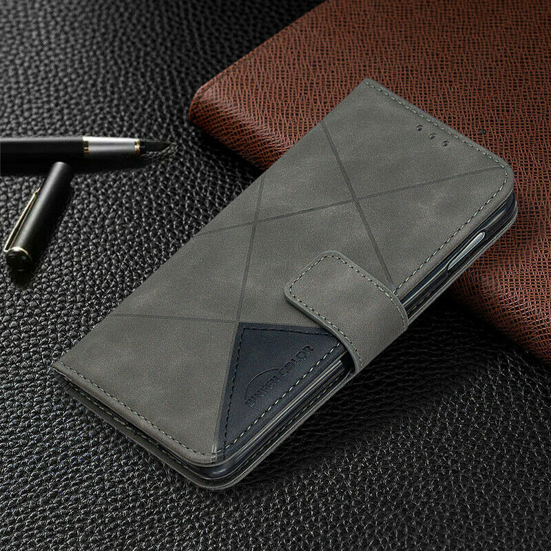 Nokia C22 C32 G22 Leather Flip Wallet Case Cover Grey