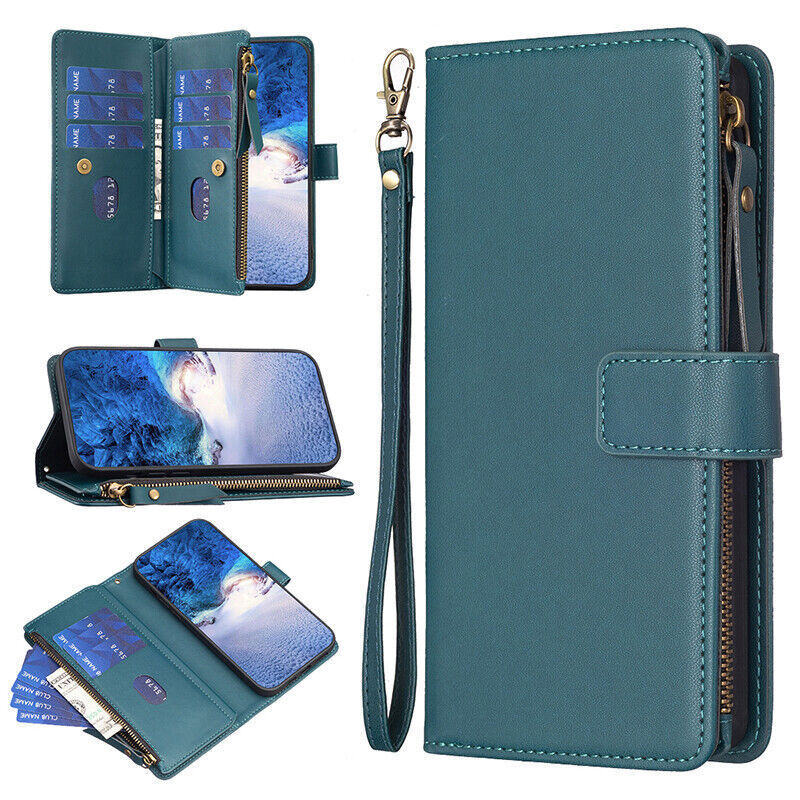 Nokia G22 C32 C22 Magnetic Leather Wallet Flip Case Cover Green