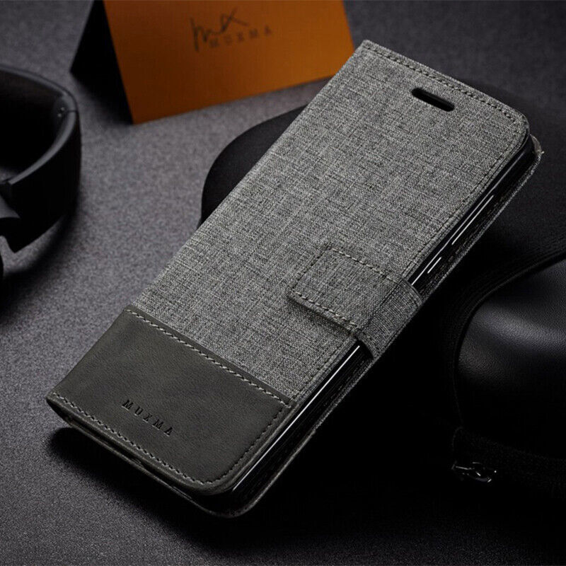 OnePlus 11R Canvas Leather Flip Case Gray