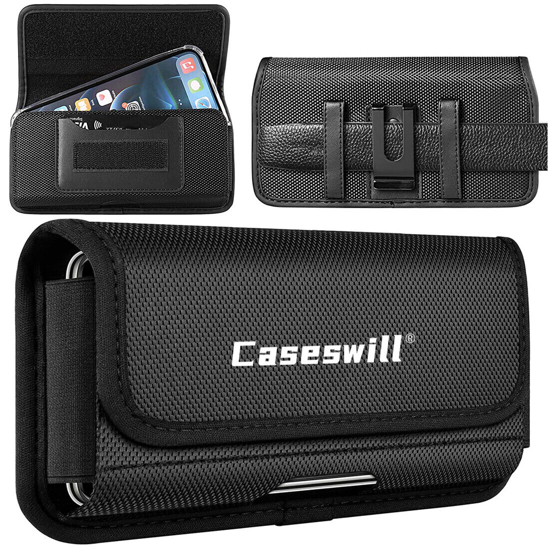 OnePlus Ace 2 5G Case Rugged Nylon Belt Clip Holster Carrying Pouch