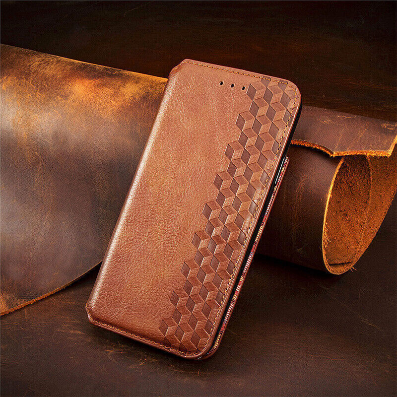 OnePlus CE 3 Magnetic Flip Leather Wallet Case Cover Brown