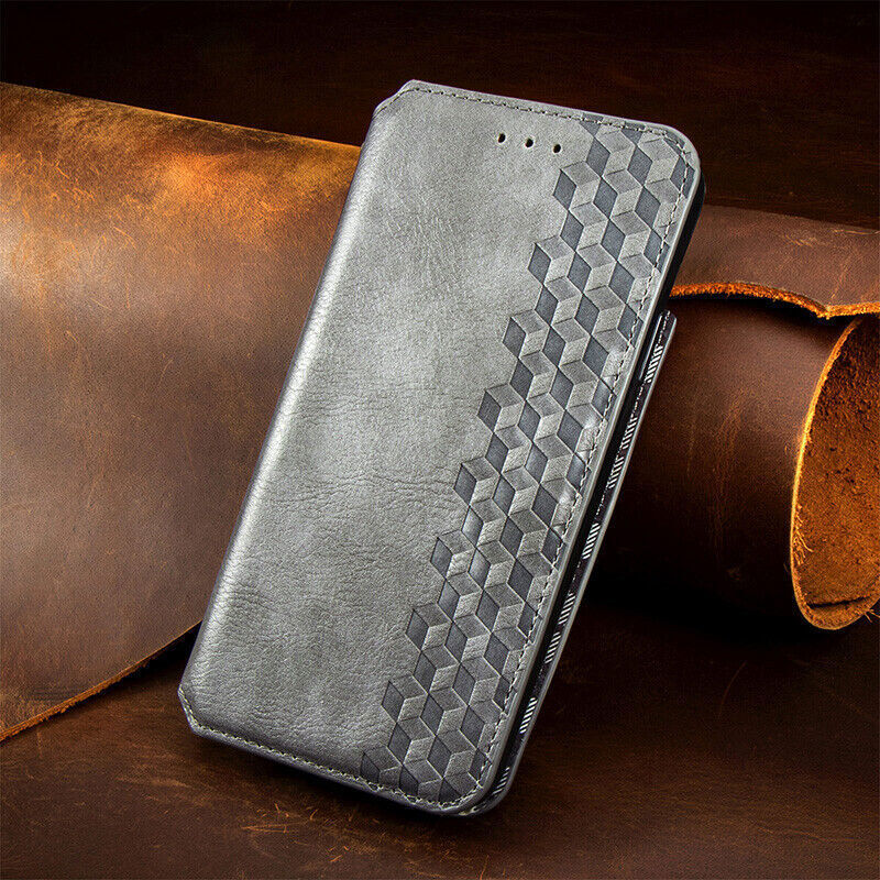 OnePlus CE 3 Magnetic Flip Leather Wallet Case Cover Gray
