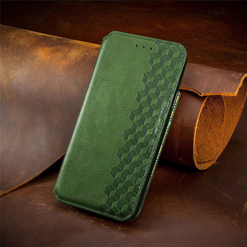 OnePlus CE 3 Magnetic Flip Leather Wallet Case Cover Green
