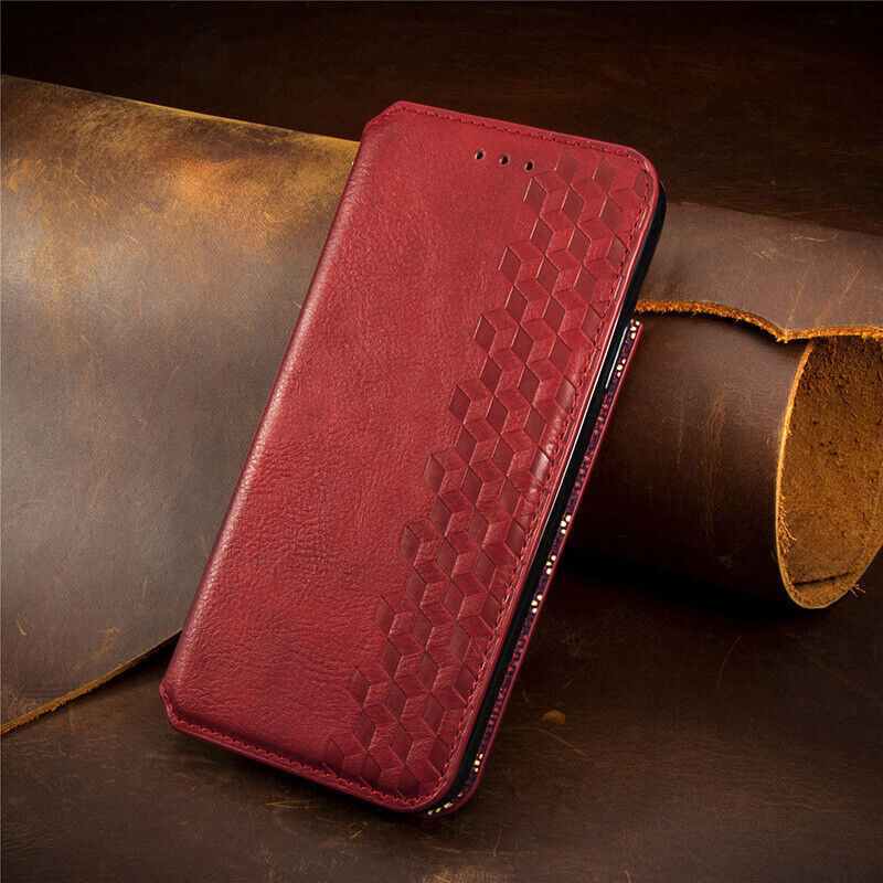 OnePlus CE 3 Magnetic Flip Leather Wallet Case Cover Red