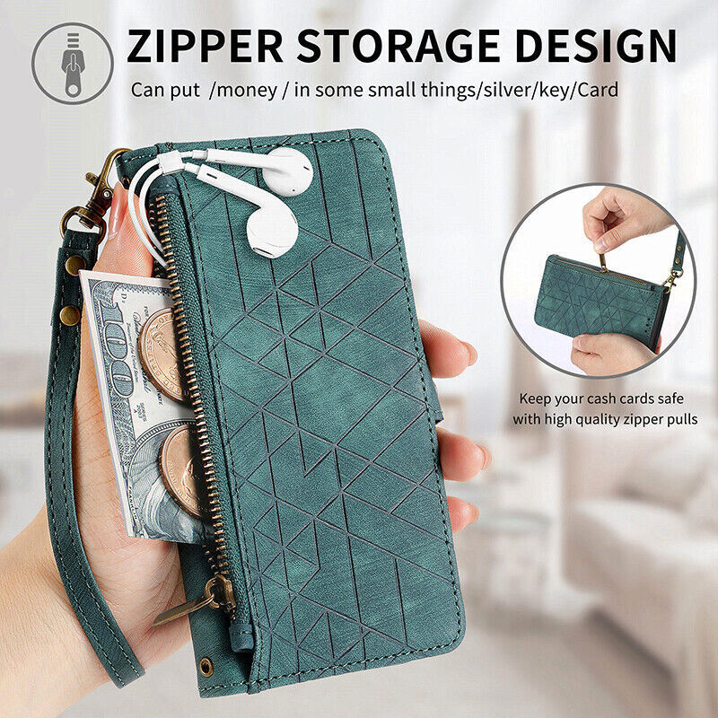 OnePlus CE3 Magnetic Flip Leather Wallet Case Cover Green
