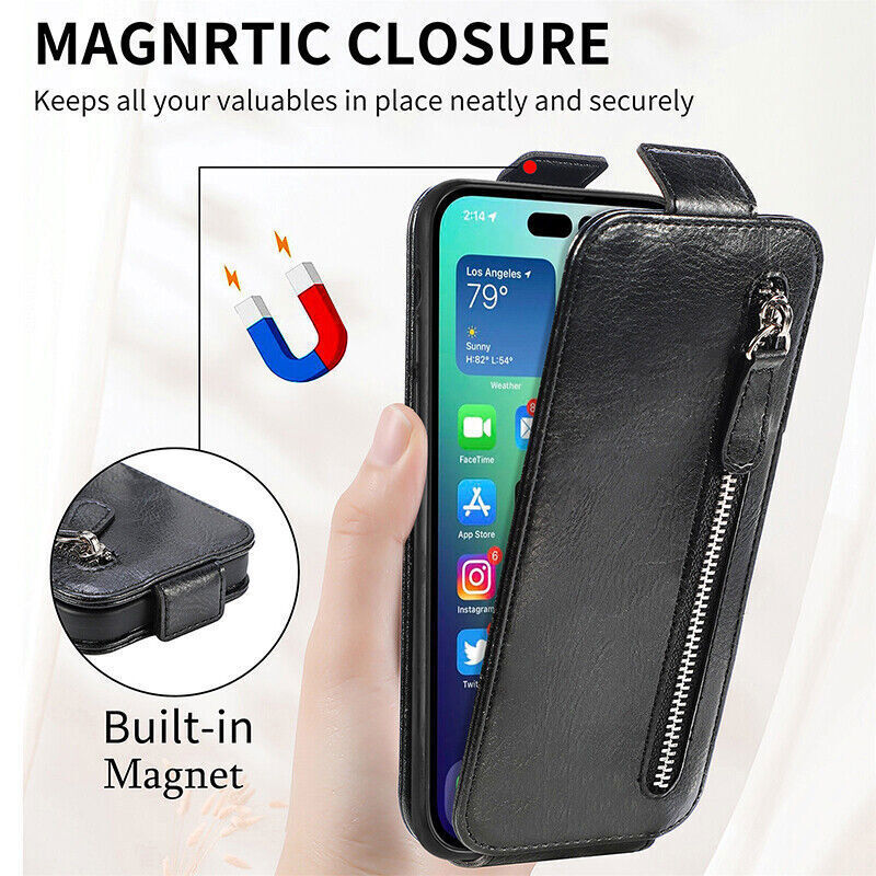 OnePlus Nord CE 3 Lite Magnetic Leather Wallet Flip Case Black
