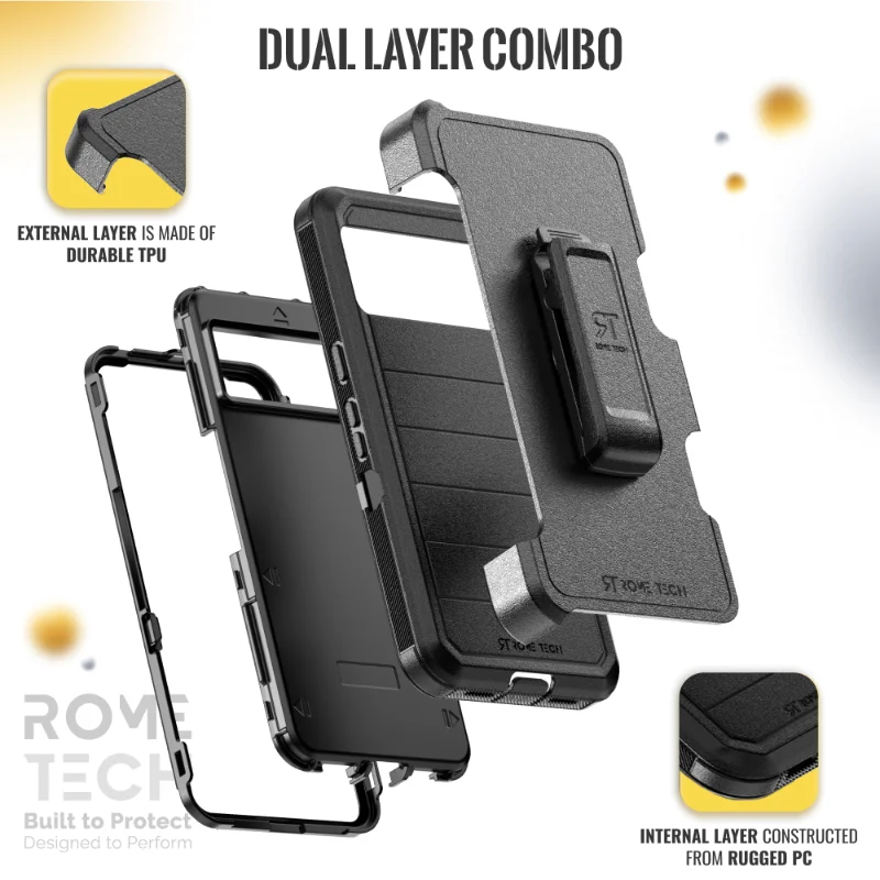 Pixel 8 Pro (2023) Rome Tech Defender Series Case Black