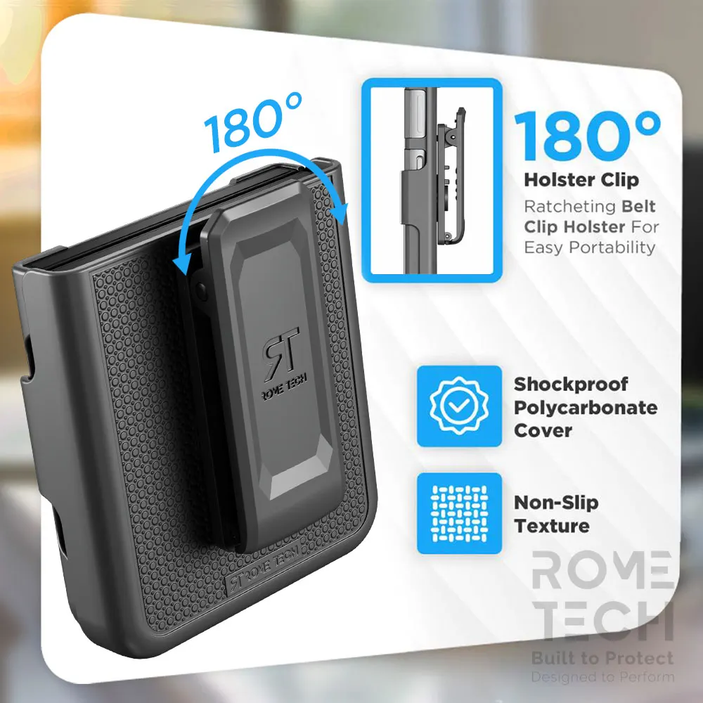 Samsung Galaxy Z Flip5 5G (2023) Rome Tech Shell Holster Combo Case w:Magsafe with belt clip
