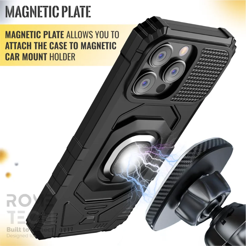 Apple iPhone 15 Pro Rome Tech Armor Magnetic Case with Magnetic Mount