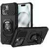 Apple iPhone 15 Rome Tech Armor Magnetic Case with Ring & Magnetic Mount Black
