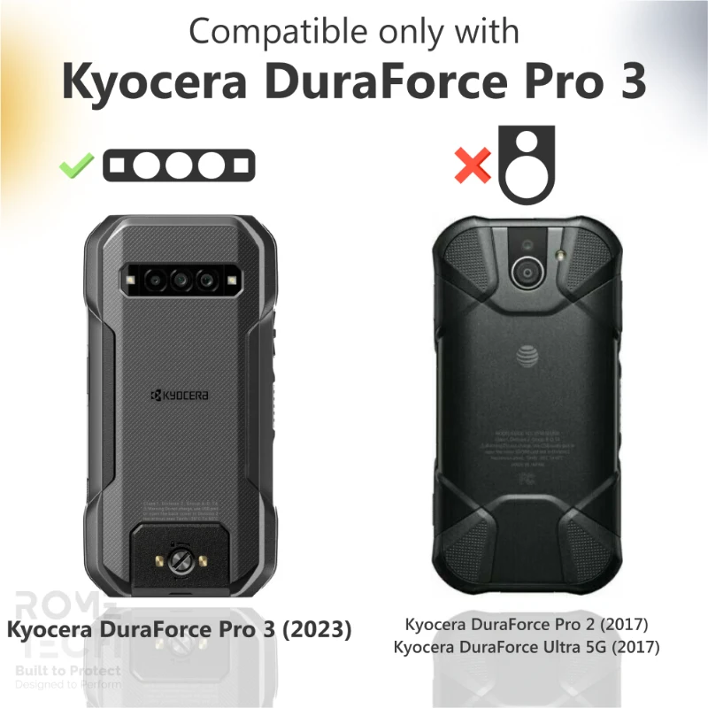 Kyocera Duraforce Pro 3 E7200 (2023) Rome Tech Dual Layer Holster Case Strap