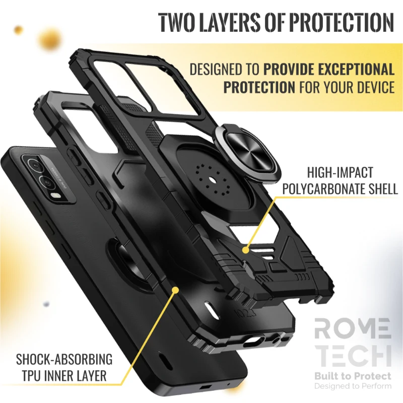 Nokia C210 Rome Tech Armor Case with Kickstand