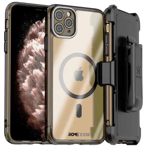Apple iPhone 11 Pro 5.8 (2019) Rome Tech Clarity Holster Case w:Magsafe Black