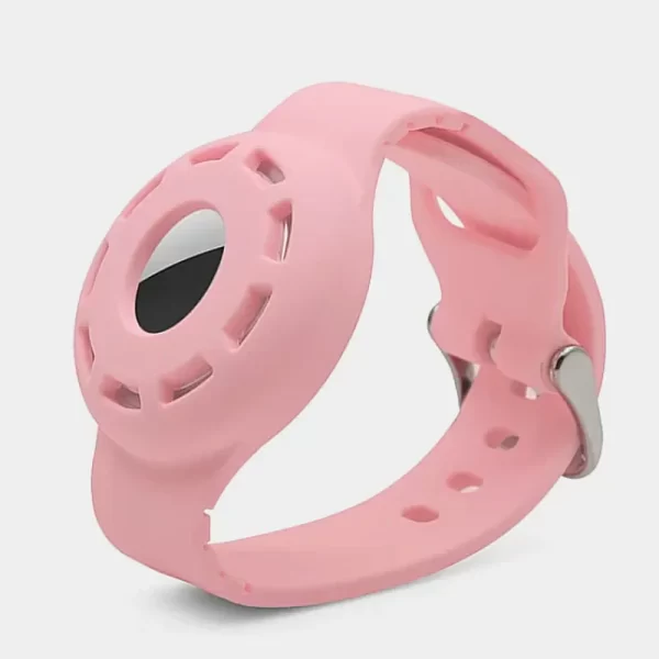 Integrated Rubber Strap for AirTag Pink