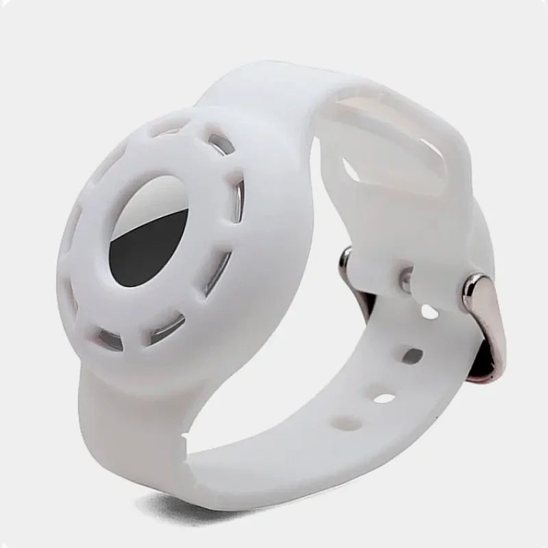 Integrated Rubber Strap for AirTag White
