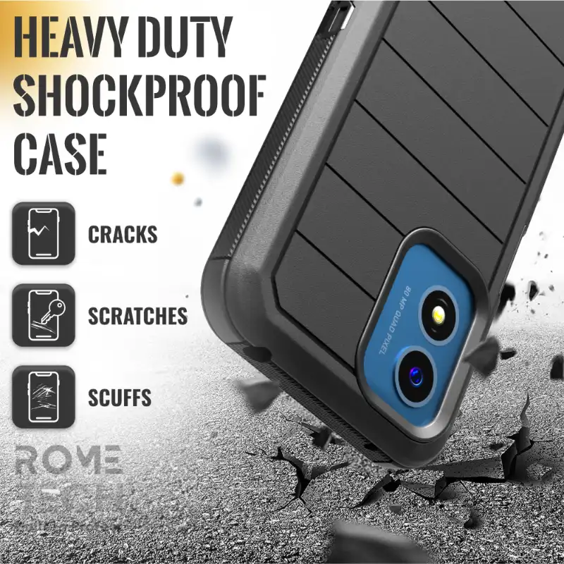 Motorola G Play 4G Rome Tech Defender Combo Case Black 06