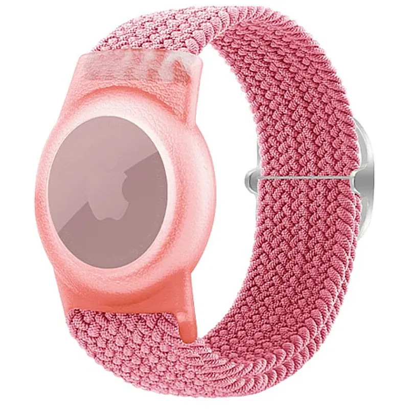 Nylon Braided Strap for AirTag Pink