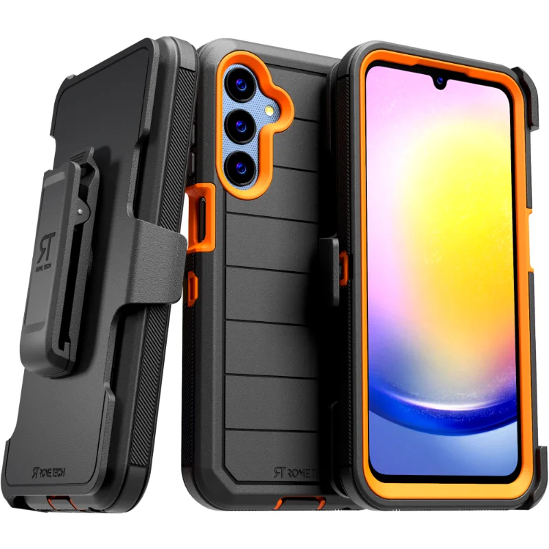 Samsung A25 5G (2024) Rome Tech Defender Series Case Black Orange