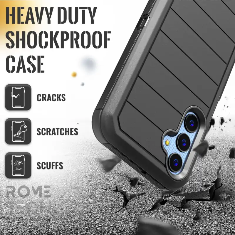 Samsung A25 5G Rome Tech Defender Combo Case Black 06