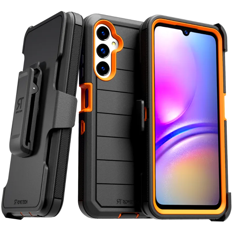 Samsung Galaxy A05 S (2023) Rome Tech Defender Series Case Black Orange