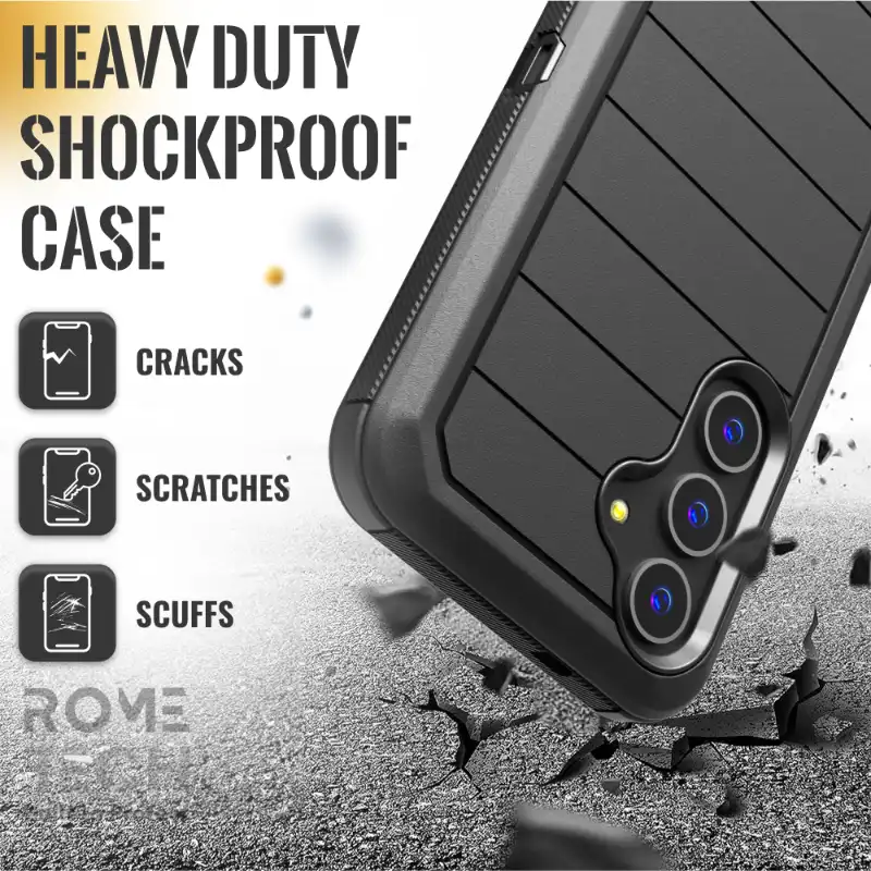 Samsung Galaxy S24 Rome Tech Defender Combo Case Black 06
