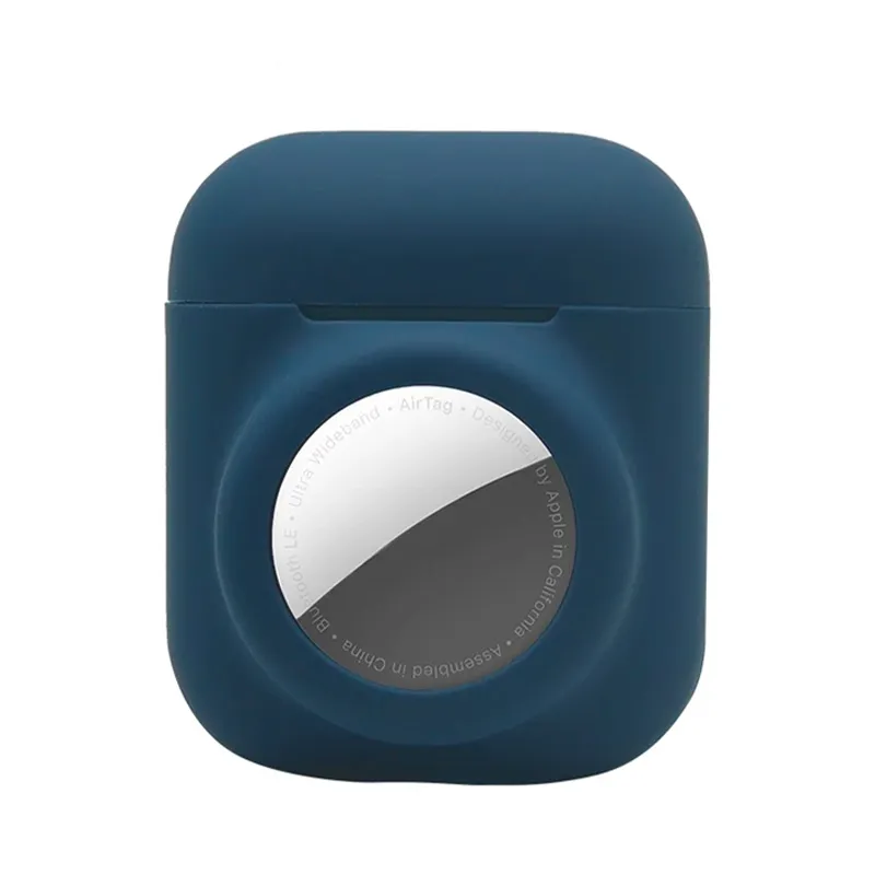 Two in One Case with AirTag Hole for AirPods 3 Blue