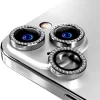 Apple iPhone 14 (2022) Camera Lens Protector Glitter Powder Lens Silver