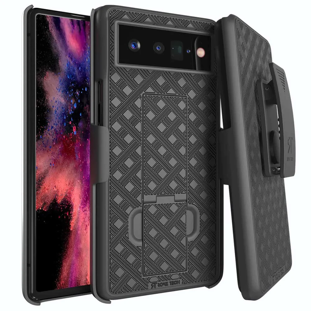 Google Pixel 6 Pro Shell Holster Combo Case with Belt Clip