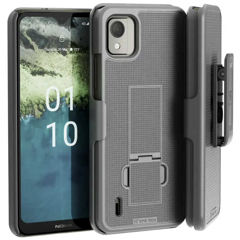 Nokia C110 Protective Phone Case + Belt Clip Holster from Rome Tech